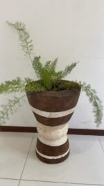 Old vintage wood pot
