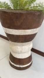 Old vintage wood pot - Image 2