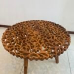 Recycle teakwood Carved round table