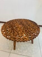 Recycle teakwood Carved round table
