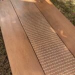 Teakwood rectangular coffee table inlay mother of pearl