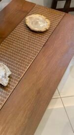Teakwood rectangular coffee table inlay mother of pearl - Image 3
