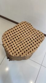 Teakwood stand with rattan top - Image 4