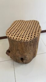 Teakwood stand with rattan top