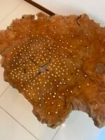 Tula vintage wood coffee table inlay mother of pearl - Image 2