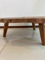 Tula vintage wood coffee table inlay mother of pearl - Image 3