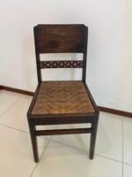 Vintage chair with old rattan inlay mother of pearl - Image 2