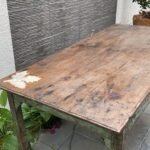 Vintage dining table /desk  Designed with mother of pearl