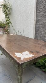 Vintage dining table /desk  Designed with mother of pearl - Image 3