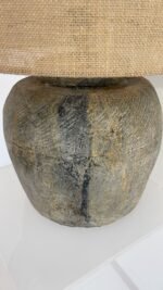 Vintage lamp & jute shade - Image 2