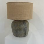 Vintage lamp & jute shade