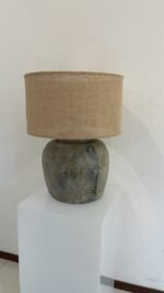 Vintage lamp & jute shade