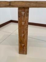 Vintage wooden bench inlay mother of pearl - Image 2