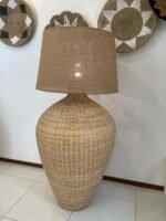 Miso XLarge rattan floor lamp with jute shade