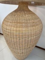 Miso XLarge rattan floor lamp with jute shade