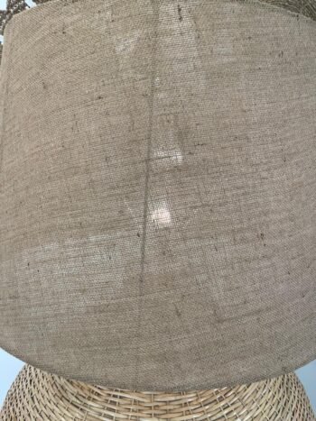 Miso XLarge rattan floor lamp with jute shade