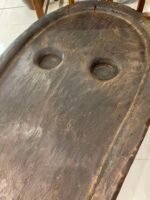 Kani oval vintage wood low coffee table - Image 3