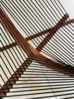 Harp modern chair combine teakwood & solid black thread - Image 2