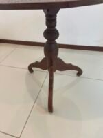Wood side high round table designed with mother of pearl on top - Image 3