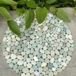 Natural stones round doormat