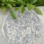 Natural stones round doormat