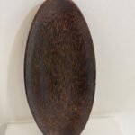 Oval palm wood plate
